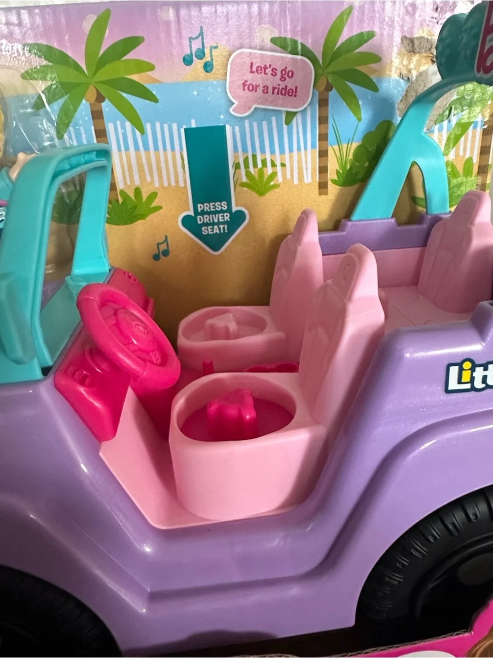 Fisher-Price Little People Barbie Beach Cruiser - Purple, Pink & Teal